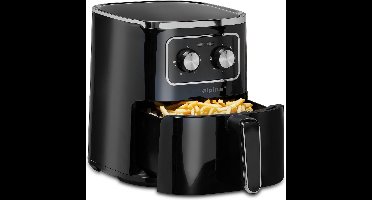 alpina Airfryer 4.5L - Heteluchtfriteuse 1-4 Personen - Air Fryer met Timer Functie - Instelbare Temperatuur 80 tot 200 Graden - Heteluchtoven 1400W