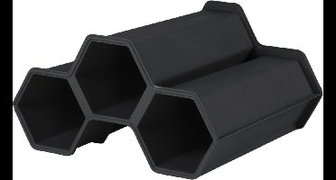 EDA Stapelbaar wijnrek module - voor 3x flessen - L34 x B31 x H18 cm - Wijnfles houder hexagon