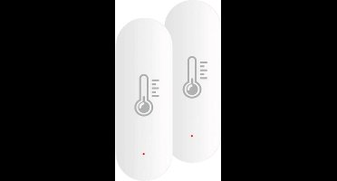 Zigbee temperatuursensor - Set van 2 - Slimme temperatuur- en luchtvochtigheid sensor - Werkt met Smart Life app - Wit