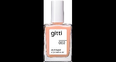 Gitti No. 002 - Jelly Peach - nagellak - minimaal 82% natuurlijk - 23 vrij - manicure - blijft 7 dagen zitten