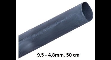 Krimpkous zwart universeel 9,5 - 4,8mm, per stuk (50 cm)
