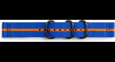 Samsung Nylon bandje - Samsung Gear Sport - blauw/oranje
