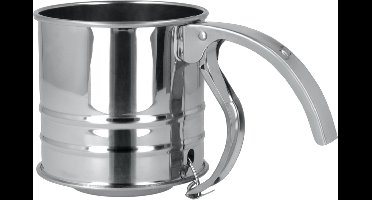 Metaltex - Meelzeef - Bloemzeef - Poedersuiker - 225g Inhoud - RVS - Vaatwasserveilig - Handvatklem