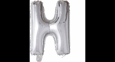 Wefiesta Folieballon Letter H 41 Cm Zilver