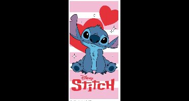 Stitch strandlaken love 70 x 140 cm Katoen