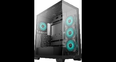 DeepCool CG580 4F - Midtowermodel - ITX, Micro-ATX, ATX - geen voeding (ATX) - 2x 2.5", 2x 3.5" - 2x USB A - 1x USB C - zwart