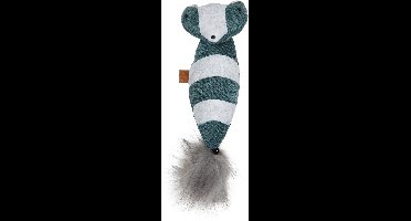 D&d Home - Kattenkruid - Kat - Rocco Trappelkussen Wasbeer 40x11cm Blauw - 1st