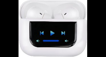 Grundig Draadloze Oordopjes Bluetooth 5.4 - Oortjes Draadloos met Microfoon en Noise Cancelling - Bluetooth Oordopjes met Touch Control - In-Ear met LED Display - Wit
