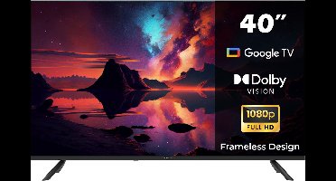 Horizon Smart TV 40 inch GoogleTV - 2K Full HD LED Televisie - XT Line - Google TV WiFi - Frameless Design