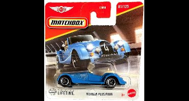 MATCHBOX 81-125 MORGAN PLUS FOUR RACING BLUE CABRIO SUPERFAST LESNEY (1:64)