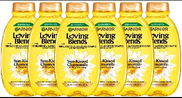 Garnier Loving Blends - Verhelderende & Glansgevende Shampoo - Sun-Kissed Chamomile & Bloemenhoning - Blond Haar & Highlights - Kamille - 6x 300 ml