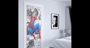 Deursticker Spiderman - poster - sticker - koelkast - muur - kinderkamer - 77 x 200 cm