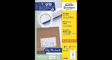 Avery witte etiketten QuickPeel  formaat 105 x 74 mm (b x h) 1.600 stuks 8 per blad doos van 200 blad