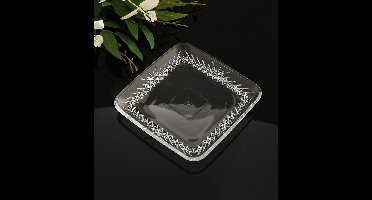 Pasabahce Timeless - glazen servies - Gebaksbord - verpakt per 6 - vierkant bord - 15 cm X 15 cm