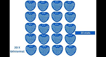 Synx Tools Urinoirmatje met frisse Geur - 30 dagen luchtverfrisser - Urinoirmatten – 20 stuks voordeelverpakking - Anti spat mat WC - Toilet Mat - Blauw - Frisse Geur - Anti Splash Mat - Urine Mat - Wc Rooster - Urinoirrooster