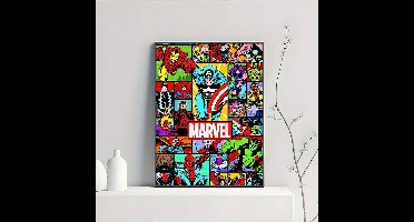 Canvas poster - Superheld poster - Retro comic stijl - Vintage stripboek art - Jongenskamer decoratie - Muurposter - Zonder lijst - Trendy - 40x60 cm