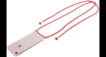 Telefoonhoesje met koord geschikt voor Iphone 7 / 8 / SE (2020) – Rosé Goud - Telefoonkoord – Telefoonhoes – Backcover met Koord – Telefoon Koord