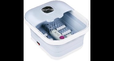 alpina Voetmassage Apparaat 8L 500W – Opvouwbaar Voetbad met Verwarming & Bubbels – Voetmassage Bad met Massage Rollers & Puimsteen – Spa Voetenbad voor Ontspanning, Relax & Rust – Lichtblauw