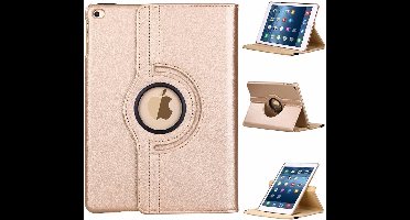 Ntech Hoes geschikt voor Apple iPad iPad 9.7 (2017 / 2018) hoesje 360° draaibaar Champagne Goud