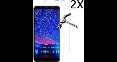 Ntech 2 Stuks Screenprotector Tempered Glass Glazen - Screenprotector Geschikt voor Samsung Galaxy A6+ (Plus)