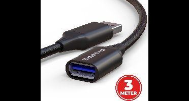 ProFPS USB 3.0 Verlengkabel 3M – 5Gbps – Male naar Female – Zwart