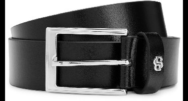 BOSS Leren Riem Emal-B Sz35 Belt W115 Black Zwart