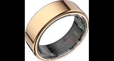 Focus® S1 Smart Ring - Goud - Maat 12 - Hartslag - Menstruatiecyclus - Slaap Monitor - Slimme Ring - Sport Prestatie - Stappenteller -IP68 Waterdicht - O2 Meting - Dames - Heren - Wearables - Oplaad Case - beschermring