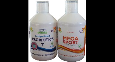 Voordeelpack Probiotics & Mega Sport multivitamine, Al deze ingrediënten en nutriënten zorgen voor een verbetering van energie en uithoudingsvermogen. Deze blend valt onder de Multivitaminen en is nog eens gemixt met ijzer, amino