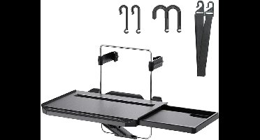 Stuurwielstoellade voor in de auto, tafellade voor in de auto met verstelbare hoogte, multifunctionele opvouwbare tafel voor achterin de auto, geschikt voor eten, drinken, laptops, tablets en boeken