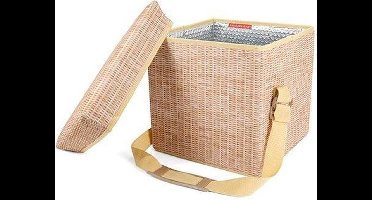 Kikkerland Picnickmand - Koeler tas & stoel in 1 - Inklapbaar - Laadvermogen tot 15KG - Zitgewicht capaciteit tot 80KG