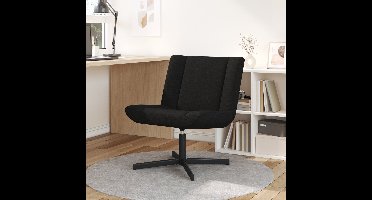 vidaXL - Draaischommelstoel - Zwarte - Stof