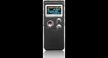 Fedec Premium Voicerecorder - Geluidsrecorder - Tot 8 GB geheugen - Zwart