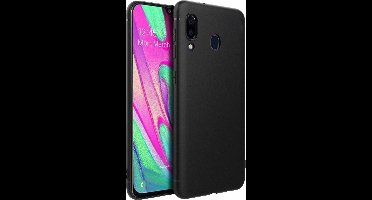 Ntech Hoesje Silicone Hoesje Flexible & Scratch Resistent TPU Case Hoesje Geschikt Voor Samsung Galaxy A40 - Zwart