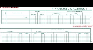 Exacompta Boekhoudingsregister Financieel dagboek - Nederlandstalig - ingebonden - 80 blad - - 14590X