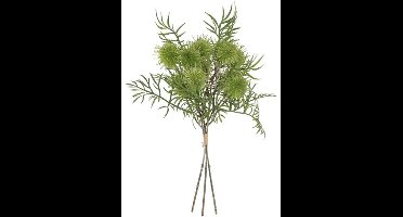 Countryfield Kastanje Castanea Kunstbundel 3 Stuks 33 cm – Groen – Decoratieve Kunsttakken