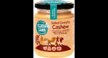 TerraSana Cashewpasta crunchy met himalayazout bio 250 Gram