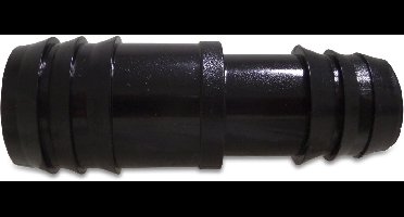 Verbindingspijpje verlopend pom 25 mm naar 20 mm zwart Deltafix