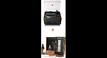 Lenco Platenspeler Bundel LS-470WA + TTA-6IN1 - Platenspeler met Bluetooth en 70W RMS Speakers + Cleaning Kit - Expertise Lijn