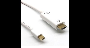 Mini DisplayPort 1.2 naar HDMI 1.4 kabel (4K 30 Hz) / wit - 1,8 meter