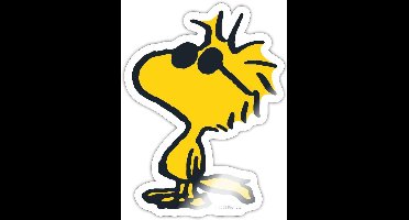Zonnebril Sticker Snoopy - Glanzend Wit, 10 x 10 cm - Duurzaam Vinyl
