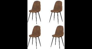 Eetkamerstoelen Set van 4 - Eetkamerset - Extra Comfortabel - Bruin