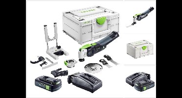 Festool VECTURO OSC 18 E-Basic Set snoerloos oscillerend gereedschap 18 V Starlock Max Brushless + 1x accu 3.0 Ah + lader + 7-delige accessoireset + systainer