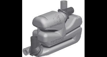 VETUS draaibare Waterlock Ø60mm voor lange Uitlaatleidingen | LSG60