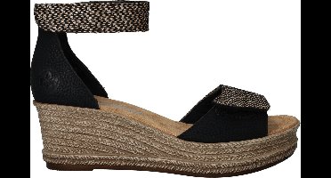 Rieker Sandalen Hak Sandalen Hak - Zwart - Maat 42