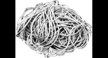 1 kg - Elastiek - wit - diameter 120mm - breedte 1,5mm - in zak - ca 950 stuks