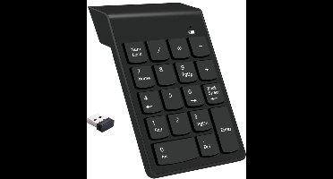 Eko, Stil 18-toets draadloos numeriek toetsenbord met 15° kanteling, Zwart