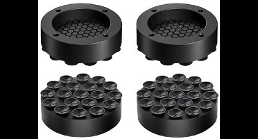 Trillingsdemper wasmachine - 4 stuks universele schokdempers - rubberen schokdempers - met 19 zuignappen - extra dikke antislip pads - voor wasmachines - koelkasten - drogers (zwart)