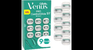 Gillette - Venus - PRO ComfortGlide - Scheermes - 9 Stuks - Voor De Gevoelige Huid - Met Een Vleugje Aloë Vera