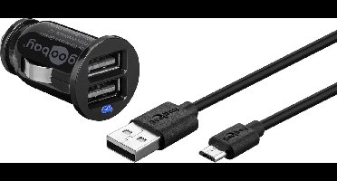Goobay USB Micro autolader met losse kabel - 2,1A - 1 meter