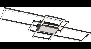 Fischer & Honsel Seth - Plafondlamp - LED 35W - 6000 lumen - Dimbaar - 2700-6500K - 98 x 40cm - incl. afstandsbediening - Zwart